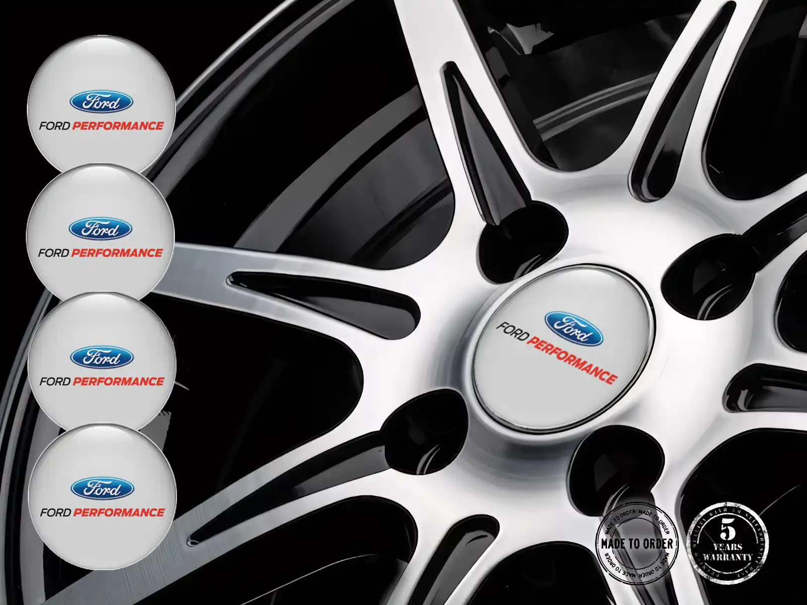 Ford Pegatinas de Aro Versión Diseño de Cúpula Elegante